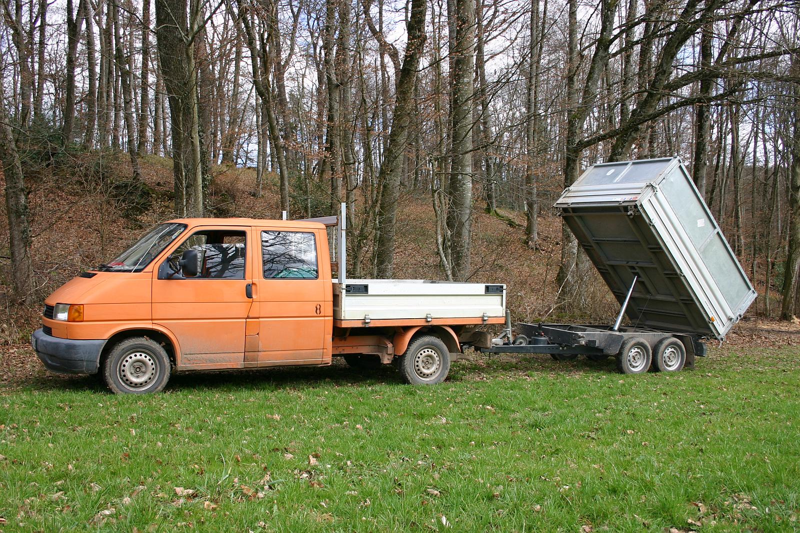 VW T4 Pritsche mit Anhänger 3 Seiten Kipper